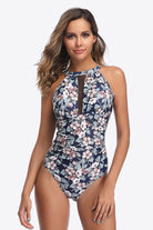 Floral Open Back One-Piece Swimsuit - Guy Christopher