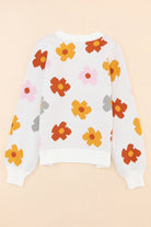 Floral Round Neck Sweater - Guy Christopher