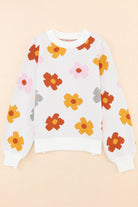 Floral Round Neck Sweater - Guy Christopher