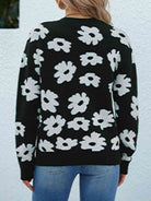 Floral Round Neck Sweater - Guy Christopher