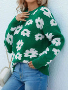 Floral Round Neck Sweater - Guy Christopher