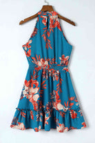 Floral Smocked Waist Sleeveless Dress - Guy Christopher