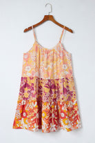 Floral Spaghetti Strap Tiered Dress - Guy Christopher