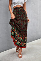 Floral Tied Maxi Skirt - Guy Christopher