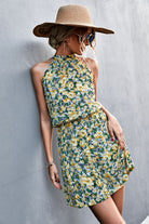 Floral Tied Sleeveless Mini Dress - Guy Christopher