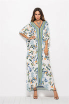 Floral V-Neck Dolman Sleeve Dress - Guy Christopher