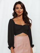 Flounce Sleeve Tie Back Blouse - Guy Christopher