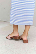 Forever Link Square Toe Chain Detail Clog Sandal in Blush - Guy Christopher