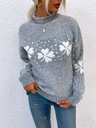 Four Leaf Clover Mock Neck Sweater - Guy Christopher