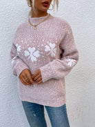 Four Leaf Clover Mock Neck Sweater - Guy Christopher