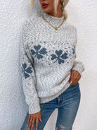 Four Leaf Clover Mock Neck Sweater - Guy Christopher