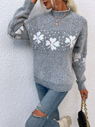 Four Leaf Clover Mock Neck Sweater - Guy Christopher