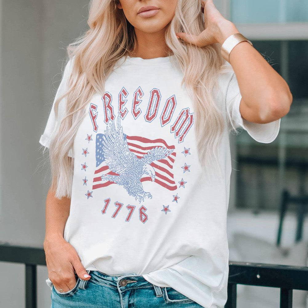 Freedom 1776 Graphic Tee - A Love Letter to Patriotism and Fashion - Wrap Yourself in Sumptuous Comfort - Guy Christopher