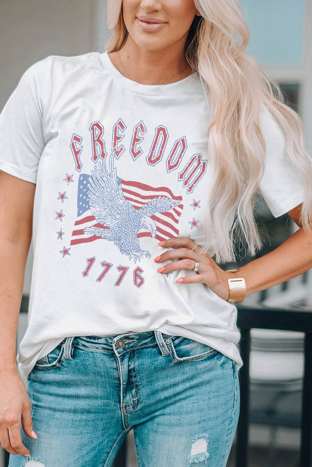 Freedom 1776 Graphic Tee - A Love Letter to Patriotism and Fashion - Wrap Yourself in Sumptuous Comfort - Guy Christopher