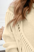 Fringe Detail Mock Neck Sweater - Guy Christopher