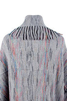 Fringe Detail Printed Poncho - Guy Christopher