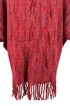 Fringe Detail Printed Poncho - Guy Christopher