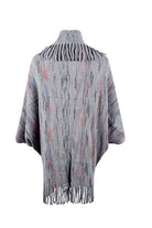 Fringe Detail Printed Poncho - Guy Christopher