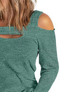 Full Size Cutout Cold Shoulder Blouse - Guy Christopher
