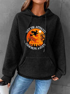 Full Size Graphic Textured Hoodie with Pocket - Guy Christopher