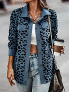 Full Size Leopard Buttoned Jacket - Guy Christopher