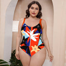 Full Size Printed Scoop Neck Sleeveless One-Piece Swimsuit - Guy Christopher