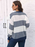 Full Size Round Neck Drop Shoulder Sweater - Guy Christopher