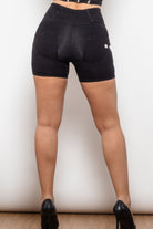 Full Size Side Stripe Zip Closure Denim Shorts - Guy Christopher