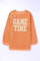 GAME TIME Round Neck Long Sleeve Sweatshirt - Guy Christopher