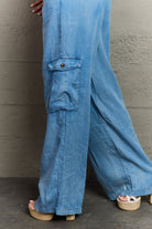 GeeGee Out Of Site Full Size Denim Cargo Pants - Guy Christopher
