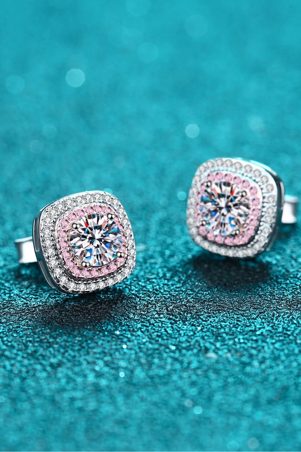 "Geometric Moissanite Stud Earrings - Dazzling Gems to Celebrate Your Love and Elegance" - Guy Christopher