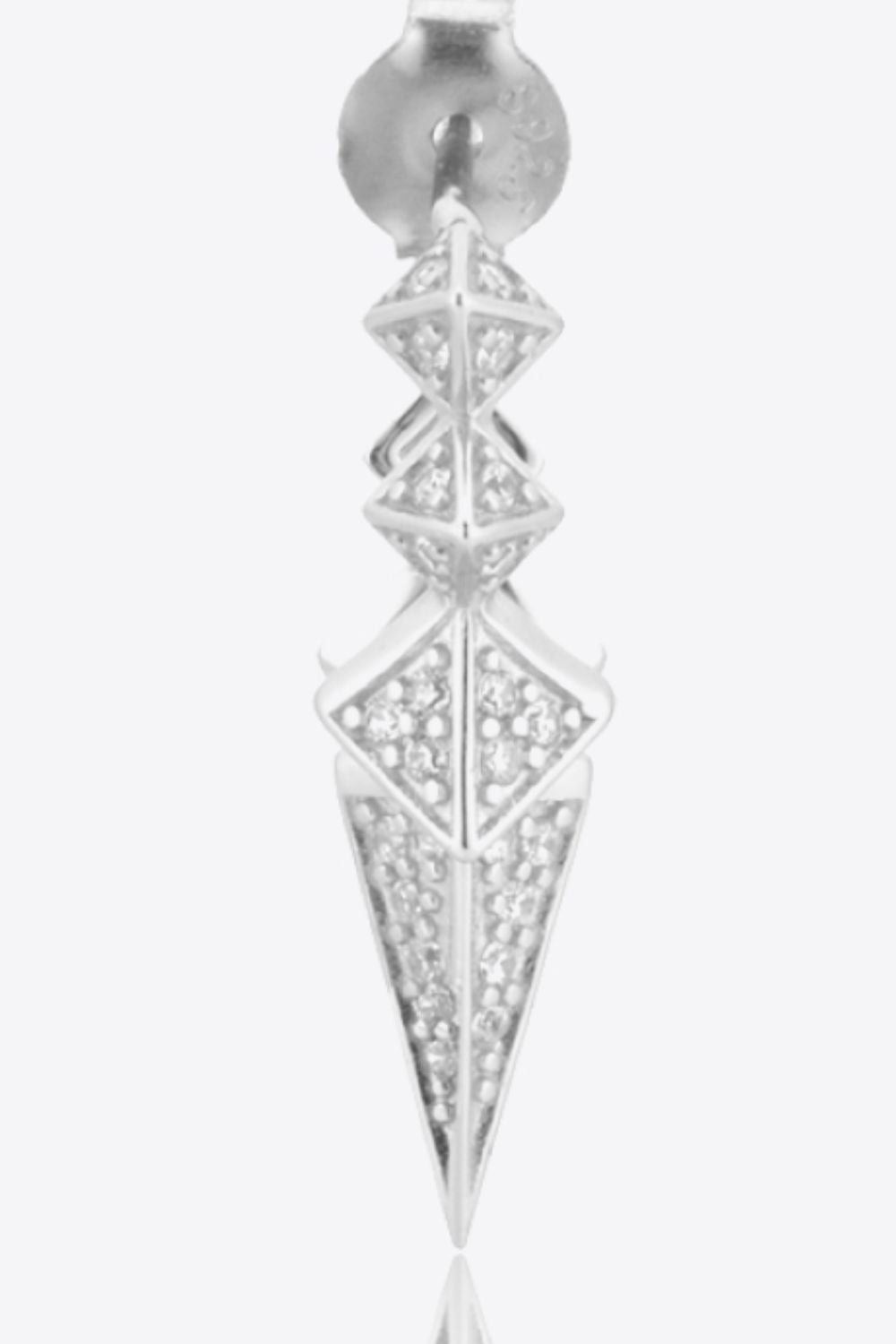 Geometric Zircon Decor 925 Sterling Silver Earrings - Guy Christopher