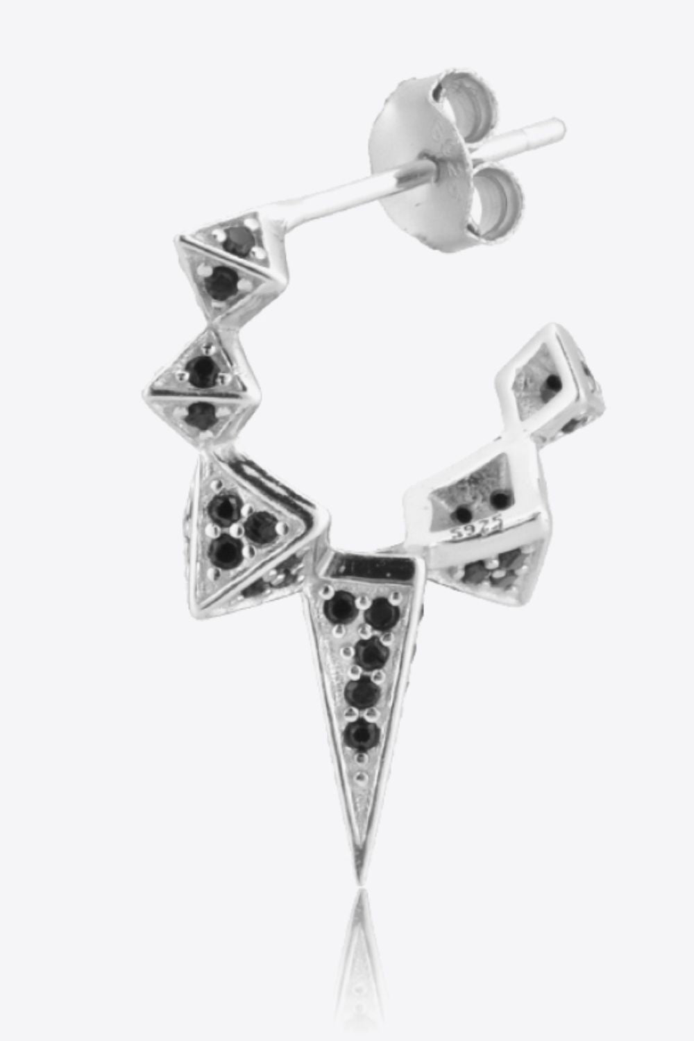 Geometric Zircon Decor 925 Sterling Silver Earrings - Guy Christopher