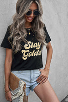 Goddess of Radiance Tee - Embrace Your Inner Divinity with Golden Distressed Beauty. - Guy Christopher