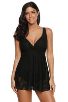 "Goddess of the Beach - Unleash Your Inner Beauty with the Full Size Twist Front Sleeveless Swim Dress" - Guy Christopher