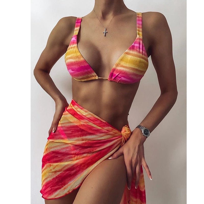 Goddess of the Waves - Embrace Your Inner Siren with this Luxurious 3-Piece Bikini Set - Unleash Your Beauty and Confidence in Style - Guy Christopher