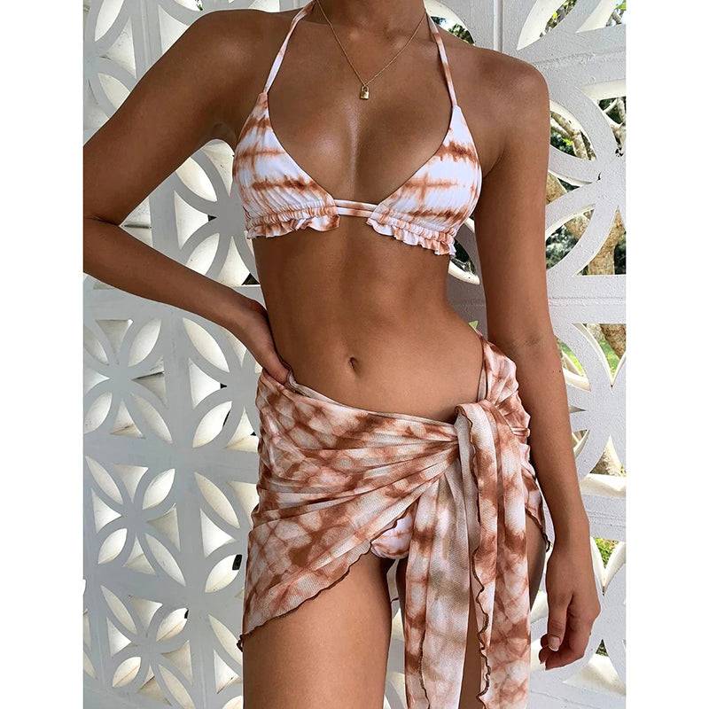 Goddess of the Waves - Embrace Your Inner Siren with this Luxurious 3-Piece Bikini Set - Unleash Your Beauty and Confidence in Style - Guy Christopher