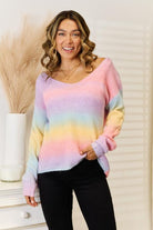 Gradient V-Neck Sweater - Guy Christopher