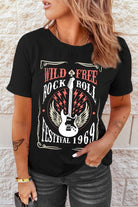 Guitar Graphic Cuffed T-Shirt - Let Music Romance Your Soul - Luxuriously Soft and Flawlessly Fitted - Guy Christopher