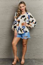Hailey & Co Wishful Thinking Multi Colored Printed Blouse - Guy Christopher