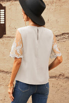 Half Sleeve Round Neck Blouse - Guy Christopher