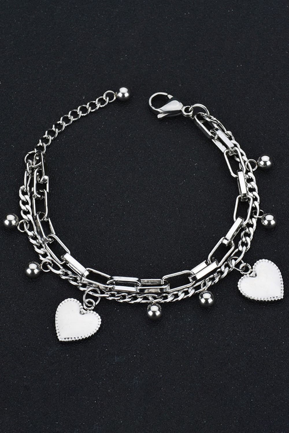 Heart Charm Stainless Steel Bracelet - Guy Christopher