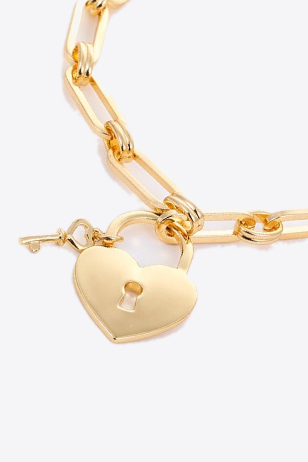 Heart Lock Charm Chain Bracelet - Guy Christopher