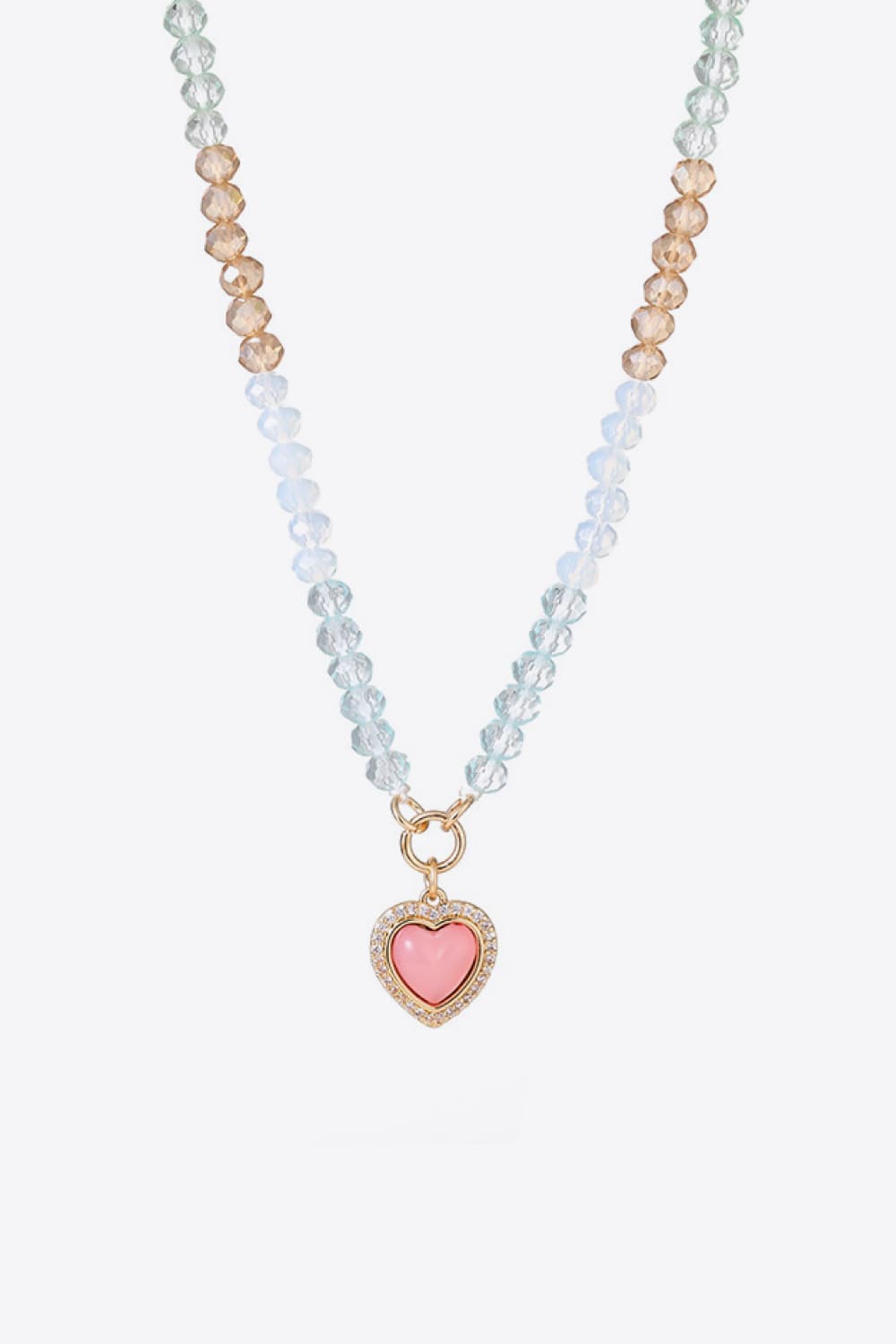 Heart Pendant Beaded Necklace - Fall in love with the stunning masterpiece that ignites a flame of passion within you - Wear it all day and cherish forever! - Guy Christopher