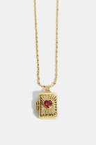 Heart Zircon Box Pendant Copper Necklace - Guy Christopher