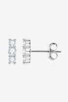 Heartbeat Rhythm Moissanite Stud Earrings - Hear Your Heartbeats Match the Twinkling Symphony of the Sparkling Gems - Add a Touch of Glamour and Romance to Your Look - Guy Christopher