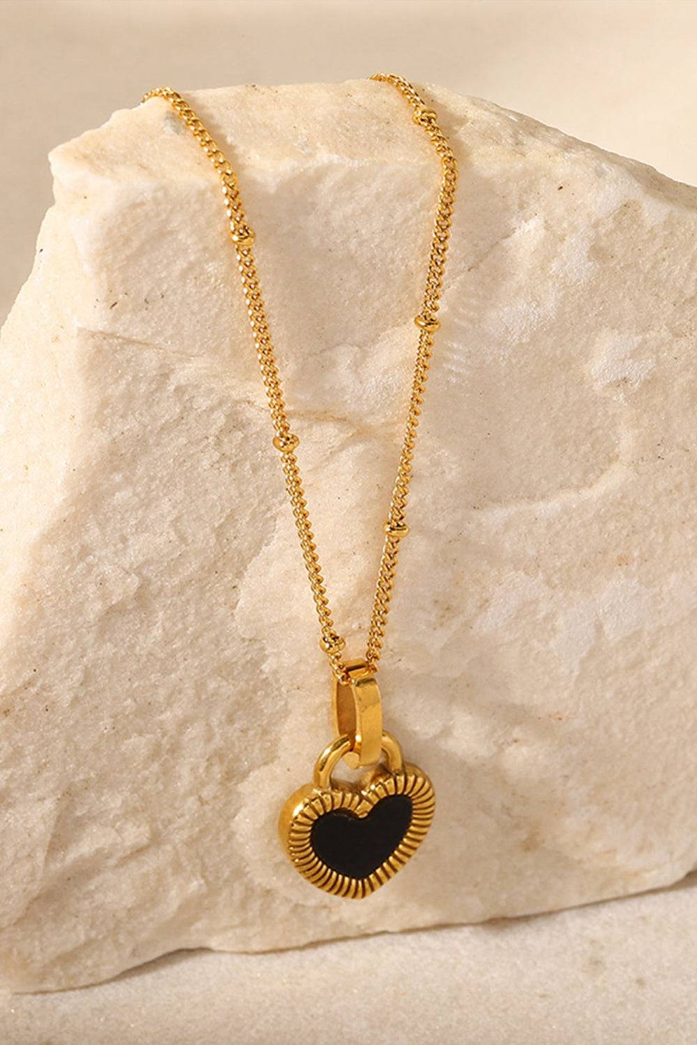 Heart's Delight - Let love shine through you with our Contrast Heart Pendant Necklace - Express your deepest feelings in a timeless way. - Guy Christopher