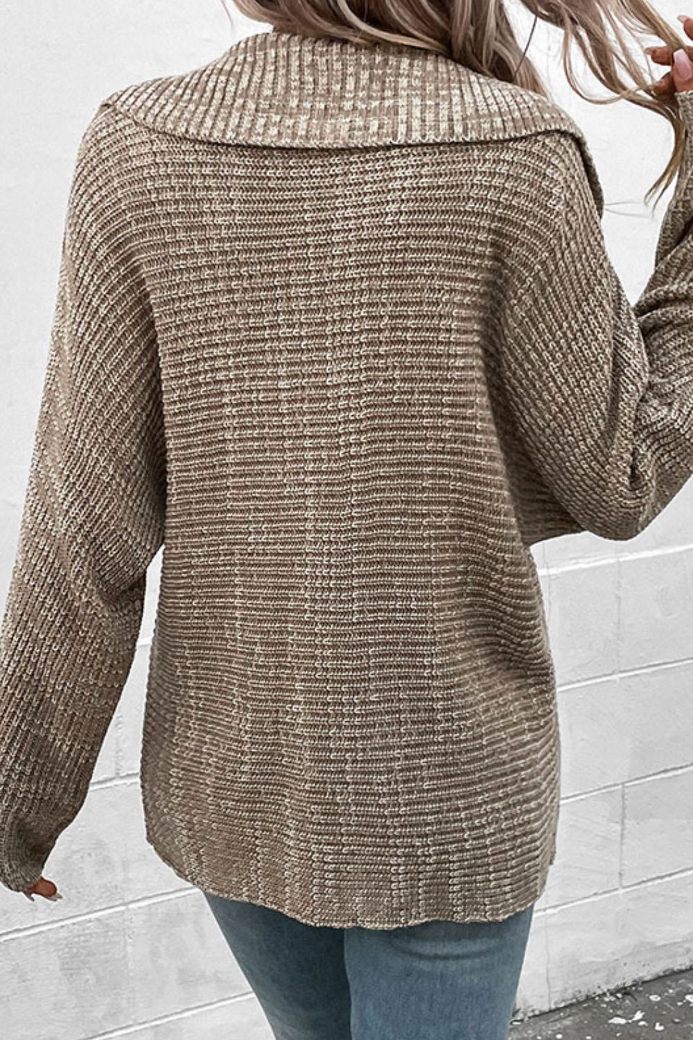 Heathered Horizontal-Ribbing Pullover Sweater - Guy Christopher