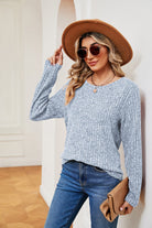 Heathered Round Neck Top - Guy Christopher