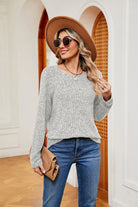 Heathered Round Neck Top - Guy Christopher